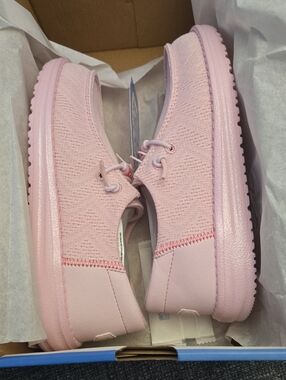 Kids Hey Dude Lightweight Pink Casual Slip-On Sneakers